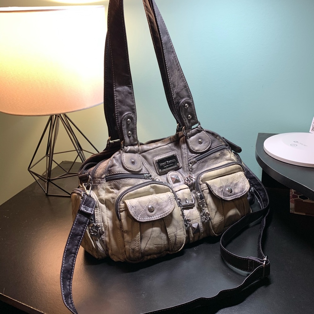 Angel Barcelo Faux Distressed Leather Purse